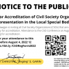 Application for Accreditation of Civil Society Organizations for Representation in the Local Special Bodies